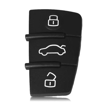 Cover chiate/telecomando per Audi A3 A4 A5 A6 A8 Q5 Q7 TT S LINEA RS Chiave Dell'automobile della copertura della Cassa - KEYYOU 3 Button Pad In Gomma Chiave A Distanza Pad Borsette Fob Per Audi A3
