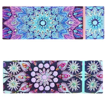 

2 Set Mandala Diamond Painting Stationery Box Pencil Case DIY Children'S Point Diamond Pencil Case-GLWJ001 & GLWJ002