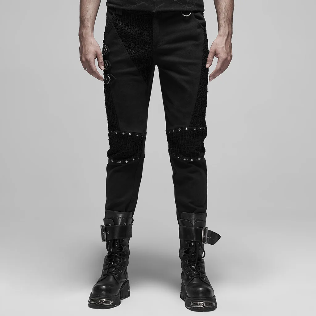 PUNKRAVE Men's Punk Classic Long Pants Streetwear Simple Style Joker