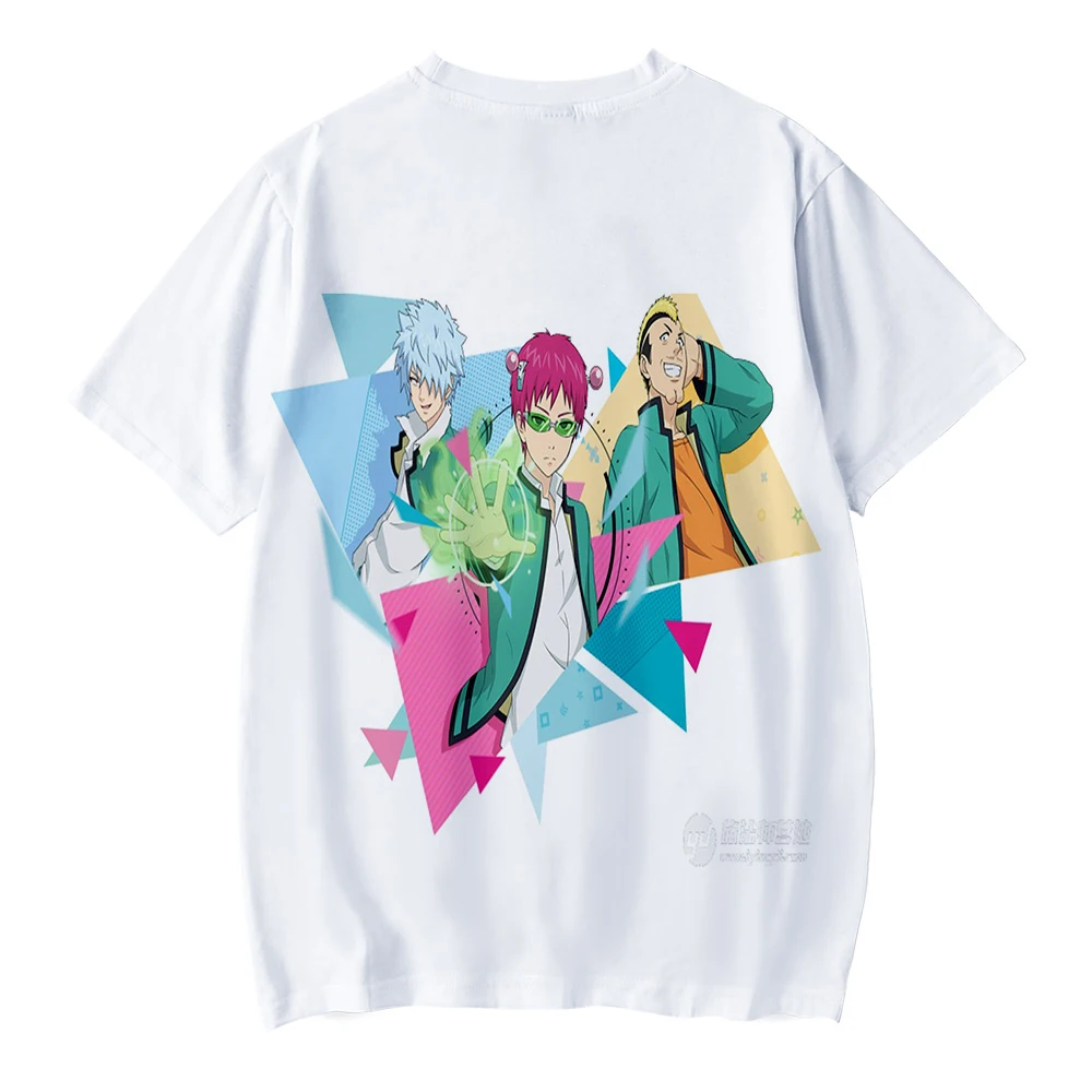 saiki kusuo sem tshirt impresso harajuku engraçado camisa traje de verão kawaii japão unisex anime topos