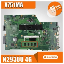 X751MA для ASUS материнская плата X751MD REV2.0 процессор материнской платы N2930 4G тест
