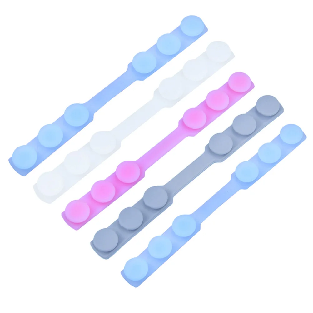 

5pcs Mask Companion Accessory Hook Reusable Adjustable Earband Style Variable Head Extension Buckle Ear Protector (Random Color)