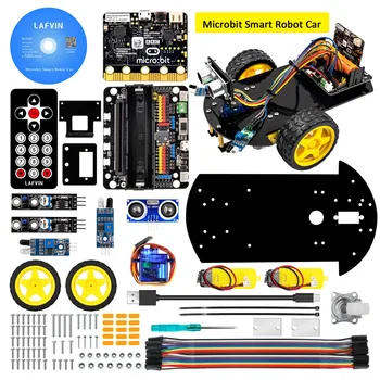 

New! LAFVIN Smart Robot Car V2.0 including Micro:bit Board for Microbit Robot with CD Tutorial