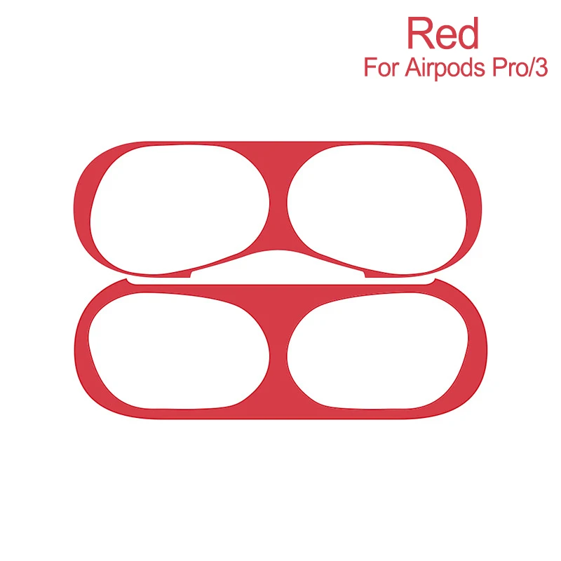 B Red Airpods 3 Милая наклейка для Airpods pro аксессуары крышка наклейка для airpods 2 3 защитный чехол Защита от пыли для AirPods Pro 3 Чехол Кожа - Цвет: B Red Airpods 3