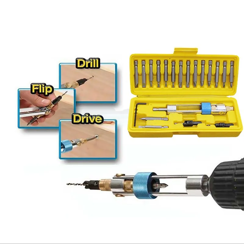 20pc HSS Swivel Head Drill Driver Bit Set Quick-Change Countersink Drill Driver Bit Screwdriver Drilling Home Tool Sets 20pc HSS Swivel Head Drill Driver Bit Set Quick-Change Countersink Drill Driver Bit Screwdriver Drilling Home Tool Sets