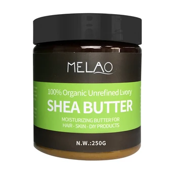 

MELAO Natural Shea Butter Oil Cream 100% Organic Moisturizing For Hair Dry Skin Sunscreen 250g Repairing Skin Care