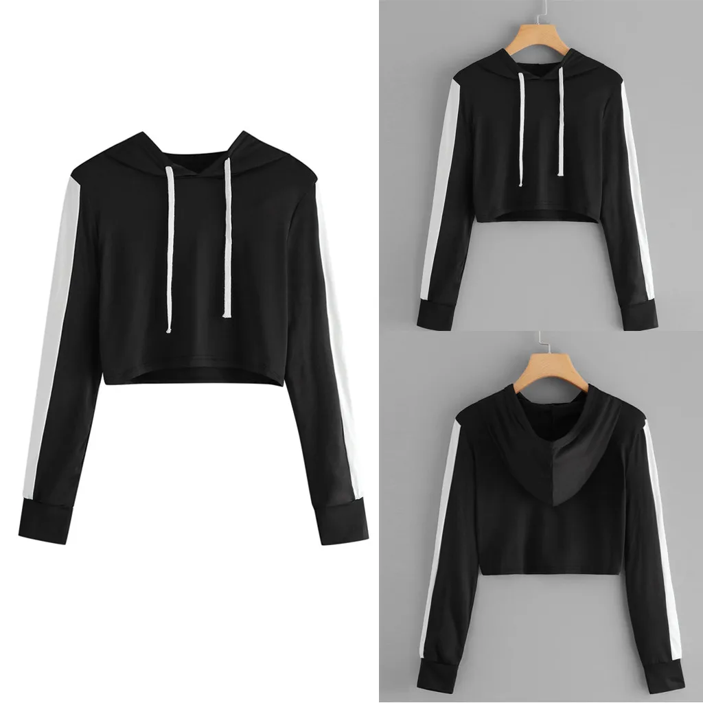JAYCOSIN Fashion Women Casual Simple Round Neck Sweatshirt Long Sleeve Comfortable Soft Chic Hoodie Pullover Tops Blouse