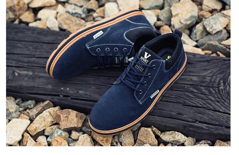 VESONAL Spring New Classic Vintage Suede Leather Sneakers Men Shoes Casual Oxfords Male Footwear Breathable Comfortable