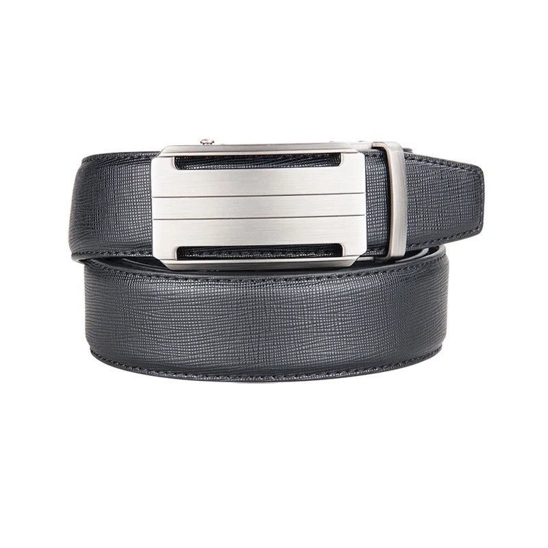 

High Quality Cowhide genuine Leather Belt For Men 3.5cm width Mens Automatic Buckle Brand Luxury Black mens belts