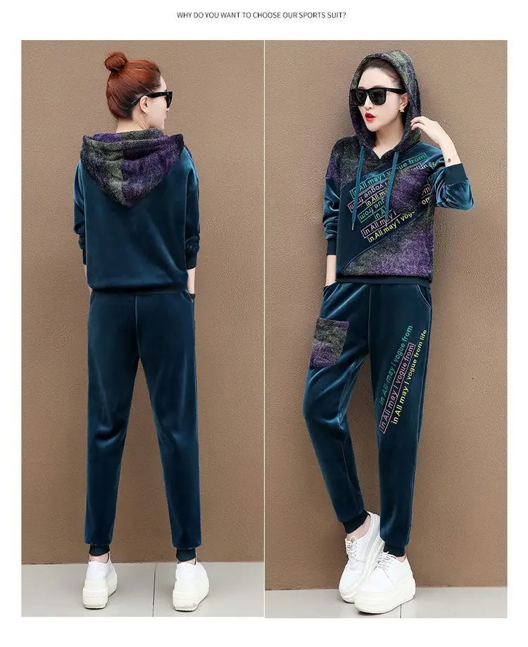 Max LuLu модный Европейский спортивный костюм женские трикотажные топы шаровары женские с капюшоном комплект из двух предметов бархатная одежда Меховые Теплые наряды