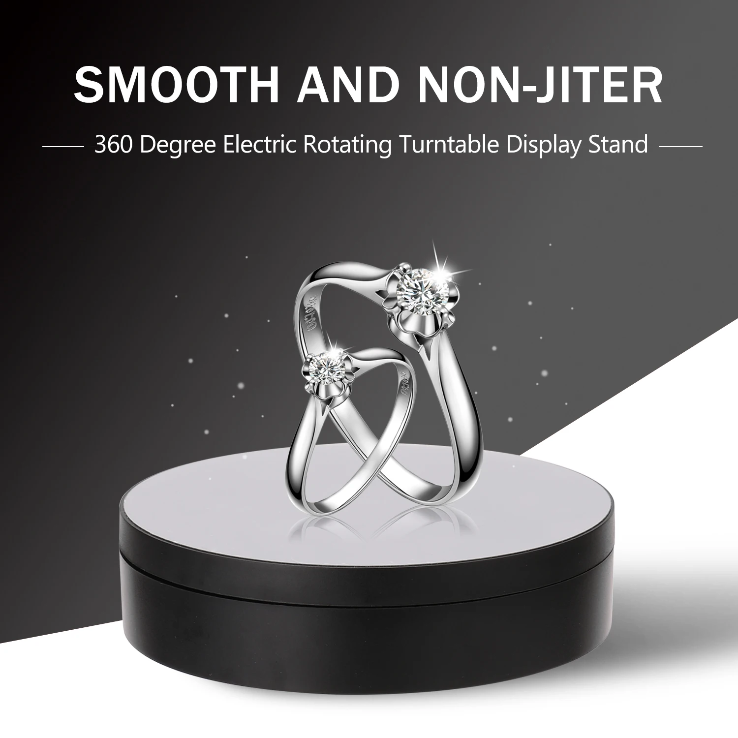 

360 Degree Electric Rotating Jewelry Display Stand Base Jewelry Organizer Turntable Jewellery Packaging Display Jewelry Box