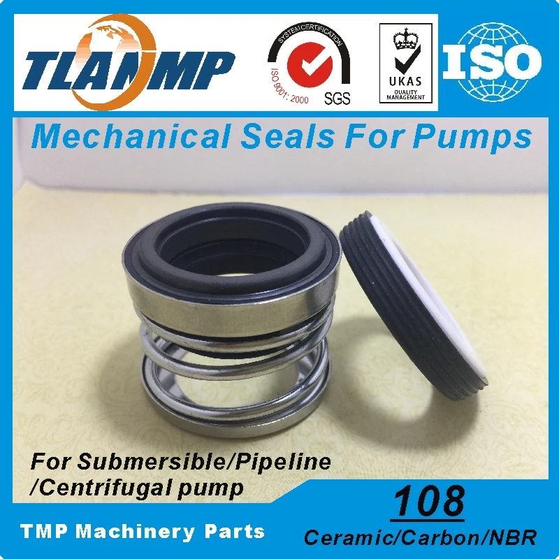 108-40 Mechanical Seals (Material: Carbon/Ceramic/NBR) Shaft Size 40mm Single Spring Pump Seal Used in Clean/Waste Water,Oil