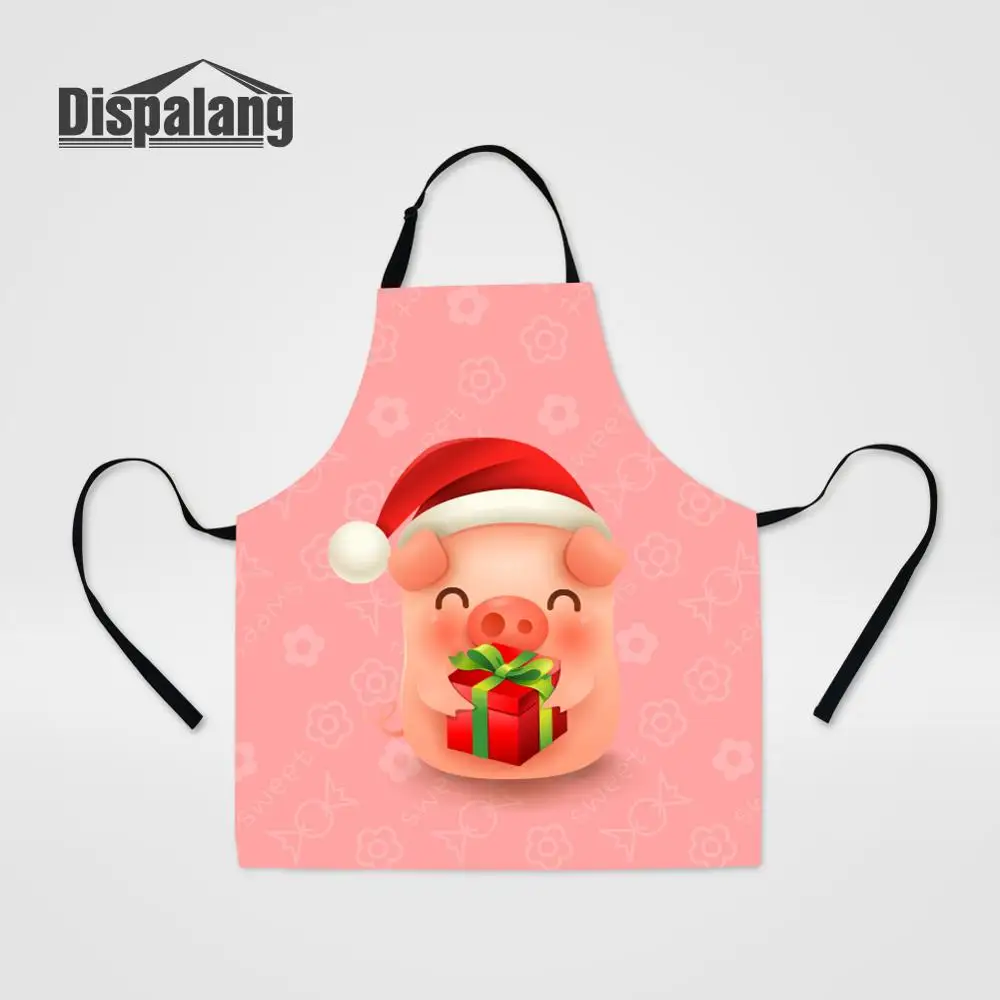 

Cartoon Piggy Prints Cooking Kitchen Apron For Woman Men Chef Waiter Cafe Shop BBQ Hairdresser Adjustable Apron Custom Logo Gift