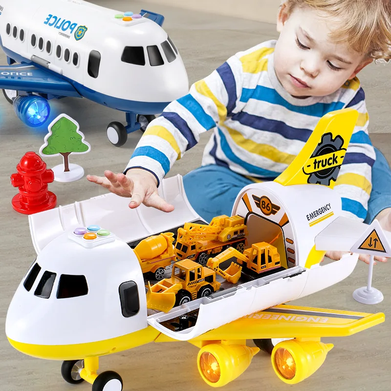 

Hot Sales Children Large Size Drop-resistant Model Inertia Plane Toy Early Education Sound And Light Model