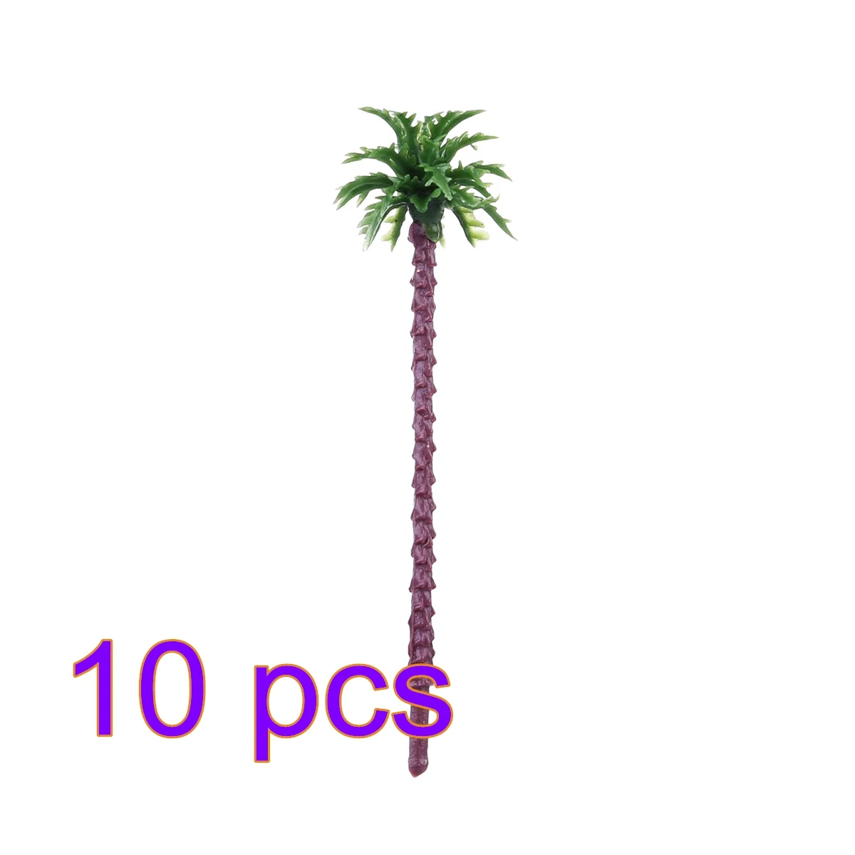 

10 Pcs 5.5cm Plastic Coconut Palm Tree Train Railroad Architecture Diorama Diy Model Trees For Railroad Trains