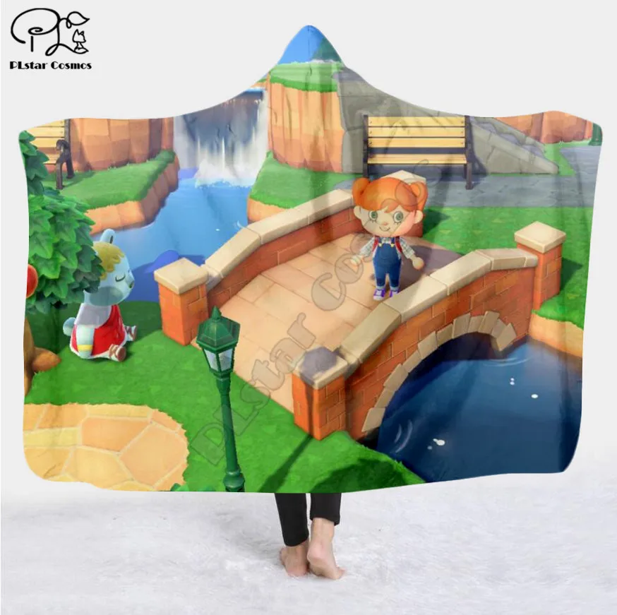 

Animal Crossing Hooded Blanket 3D full print Wearable Blanket Adults men women Fleece Blanket