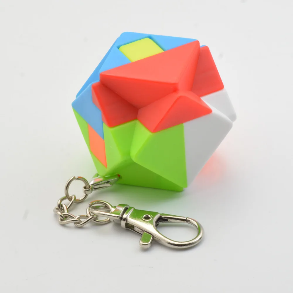 keychain cubes 12 LeFun строительные блоки брелок Мини Волшебные кубики быстро ультра-гладкие специальные формы украшения скорость головоломки кубики детские игрушки подарок - Цвет: keychain cubes 12