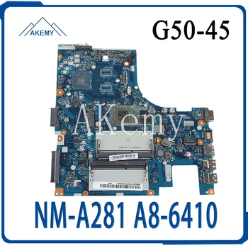 

free shipping For Lenovo G50-45 Laptop Motherboard ACLU5/ACLU6 NM-A281 with A8-6410 CPU G50-45 mainboard motherboard 100% Tested