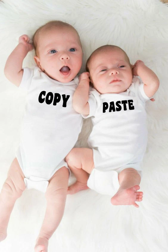 1pc Copiez Et Collez Infantile Bebe Garcons Filles Jumeaux Vetements Combishort Bebe Barboteuses Bebe Combinaison Tenue Decontracte Aliexpress