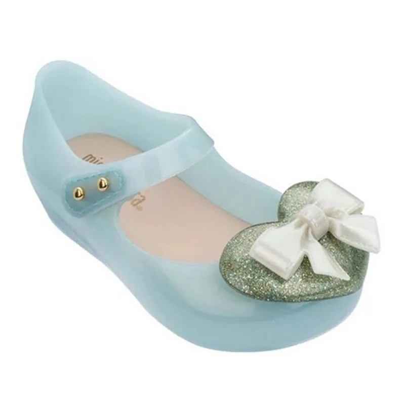 Mini Melissa/ г.; летняя прозрачная обувь из ПВХ для девочек; модные стильные мягкие туфли принцессы с бантом для маленьких девочек; пляжные сандалии на плоской подошве