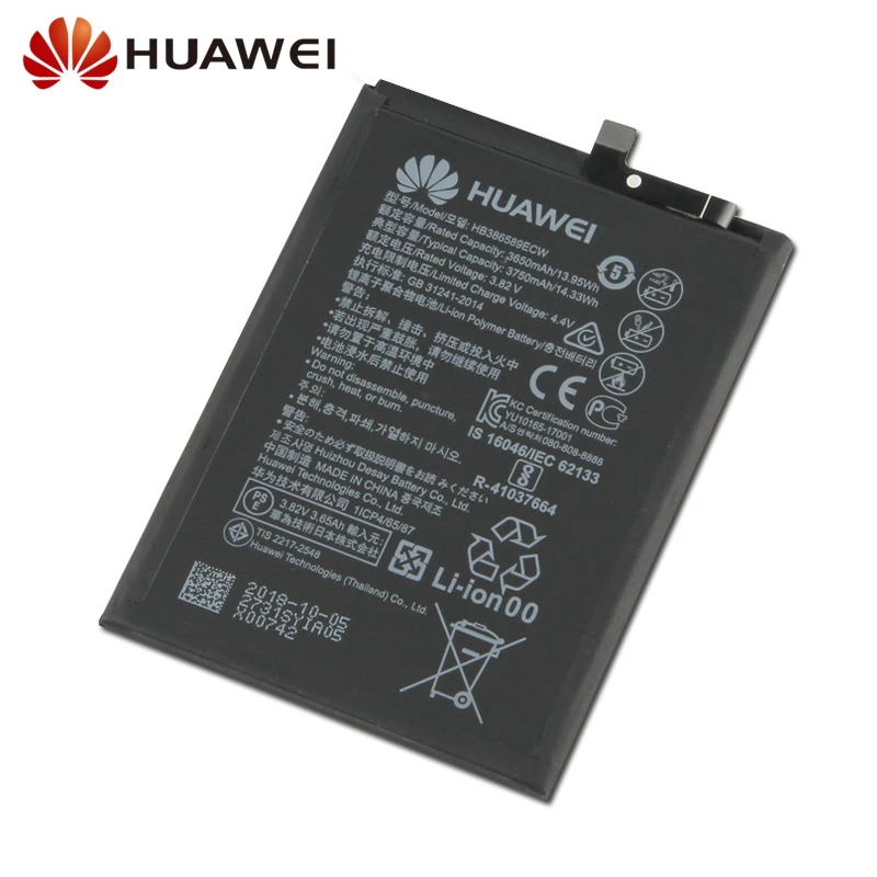 Original Replacement Battery For Huawei Honor 8X P10 plus VKY-AL00 Mate20 Lite Nova3 Nova 4 Honor Play HB386589ECW 3750mAh