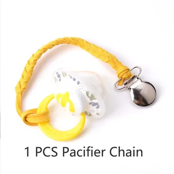 

Leather Pacifier Clips Chain Dummy Clip Pacifier Holder Nipple Soother Chain For Infant Baby Kids Children Feeding Accessories