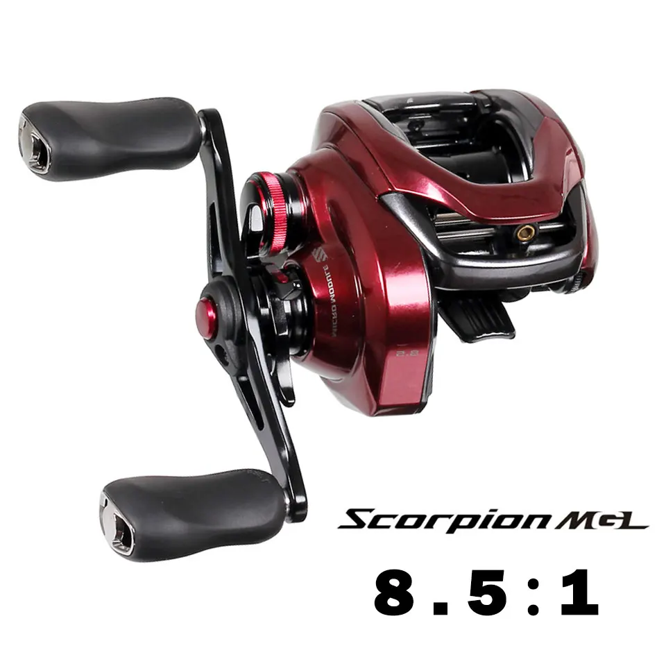 SHIMANO Scorpion DC/Scorpion MGL Fishing Reel Baitcaster 6.2:1/7.4:1/8.5:1 7+1BB 5.5 kg Power Light spool HAGANE Body - Цвет: Scorpion MGL 8.5