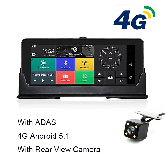 4g видеорегистратор Автомобильный видеорегистратор 3 в 1 радар dvr gps навигация автомобильный видеорегистратор зеркальная камера автомобиля Full HD 1080P G-srnsor Автомобильная камера с картой Европы - Размер экрана, дюймов: 4G With rear camera