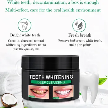 

Coconut Tooth Quick Powder Remove Black Yellow Teeth Fresh Tooth Powder Oral Hygiene Teech Whitening