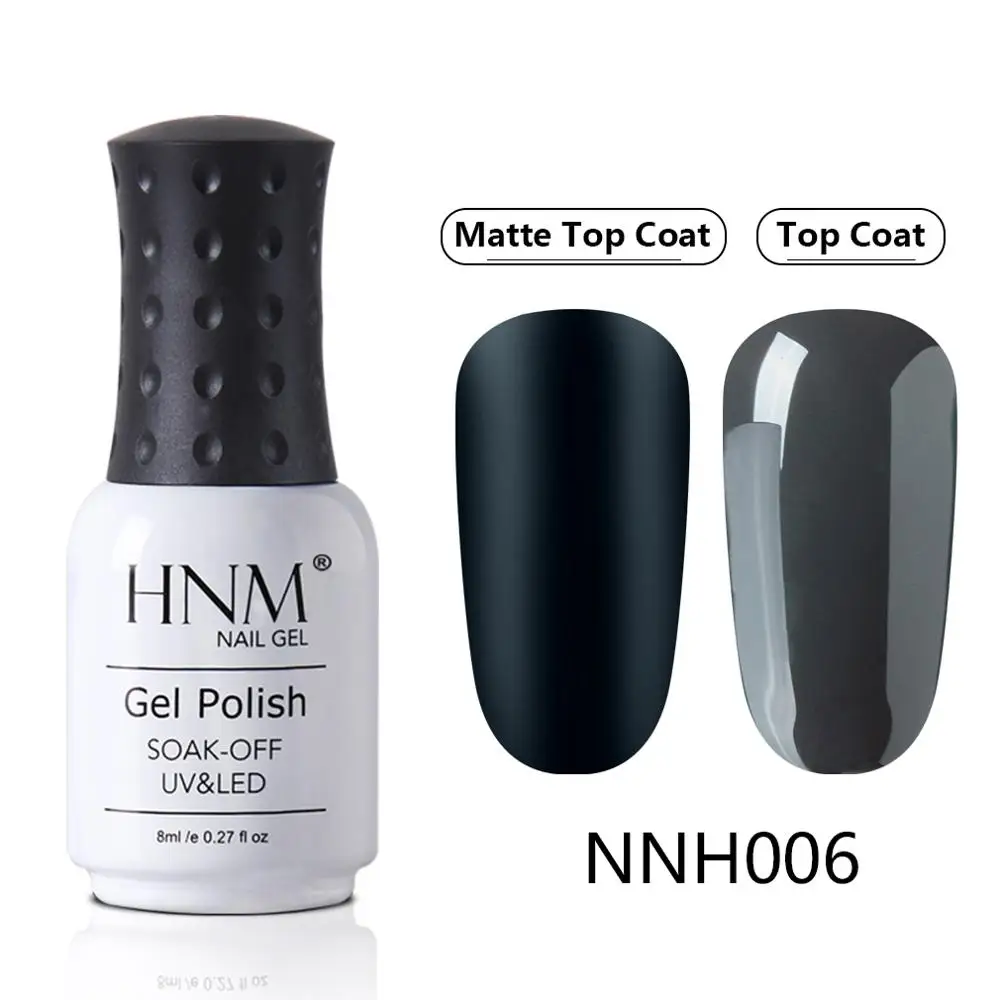 HNM Blue Gray Matte Effect Gel Nail Polish Need Matt Top Coat Base Semi Permanent UV LED Lamp Hybrid Varnishes Lacquer Gellak - Цвет: NNH006