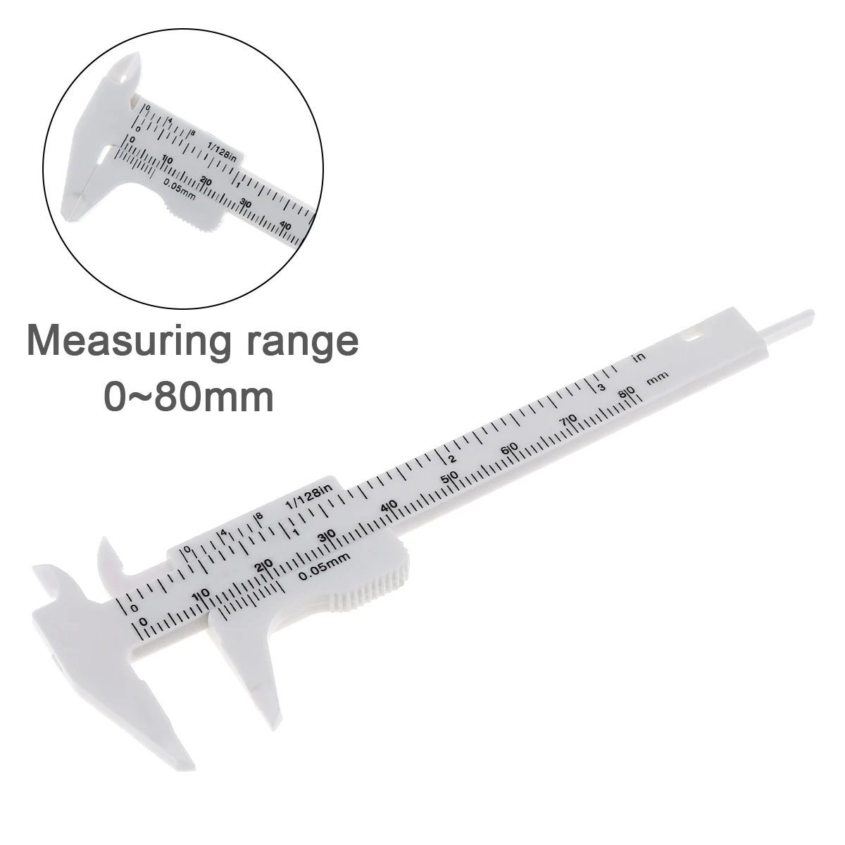 2pcs Plastic Precise Vernier Scale Caliper metric imperial 0-3.15''/ 80mm HOT. 