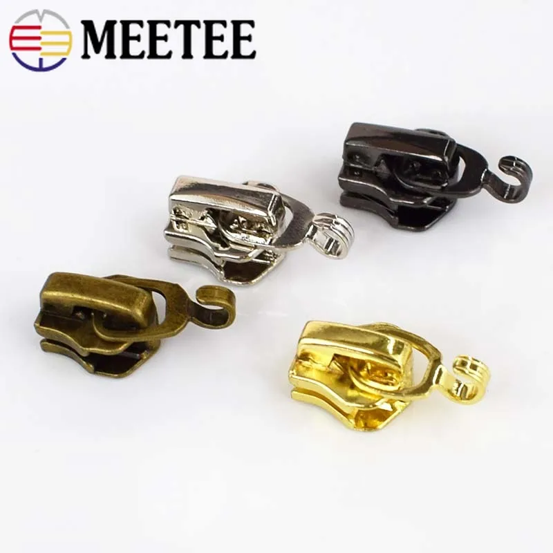 Meetee 20 шт. 3 #5 # металлические Нейлоновые Резиновые ползунки на молнии Одежда для