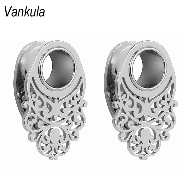 Vankula 2 шт. Новое поступление модные беруши туннель 316L Нержавеющая сталь ювелирные