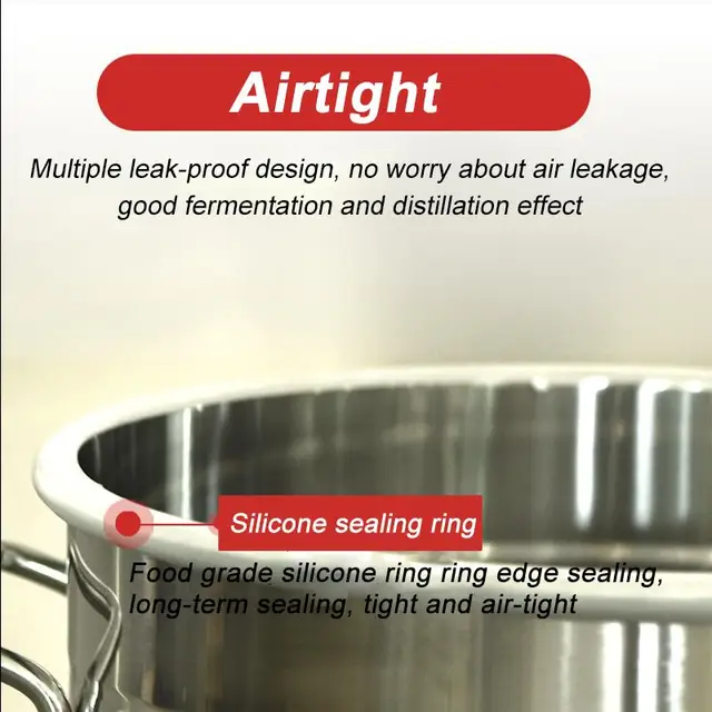 12L/20L/33L/50L Distiller Alambic Moonshine Alkohol Rozsdamentes Réz Diy Otthoni Sör Whisky Water Wine Illóolaj Sörfőző Készlet - Image 5