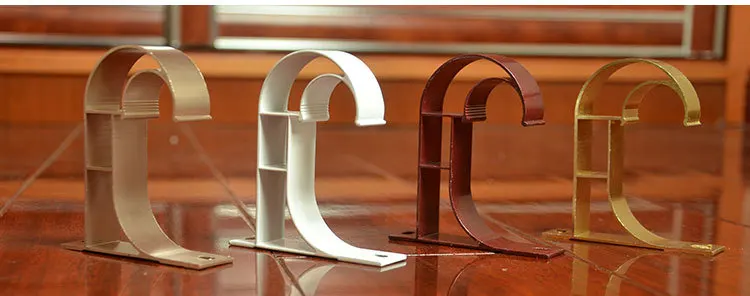 Wholesale Retail Supply Engineering Thick Aluminium Alloy Top Grade Curtain Rod Rome Rod Single Pole Double Poles Curtain Track