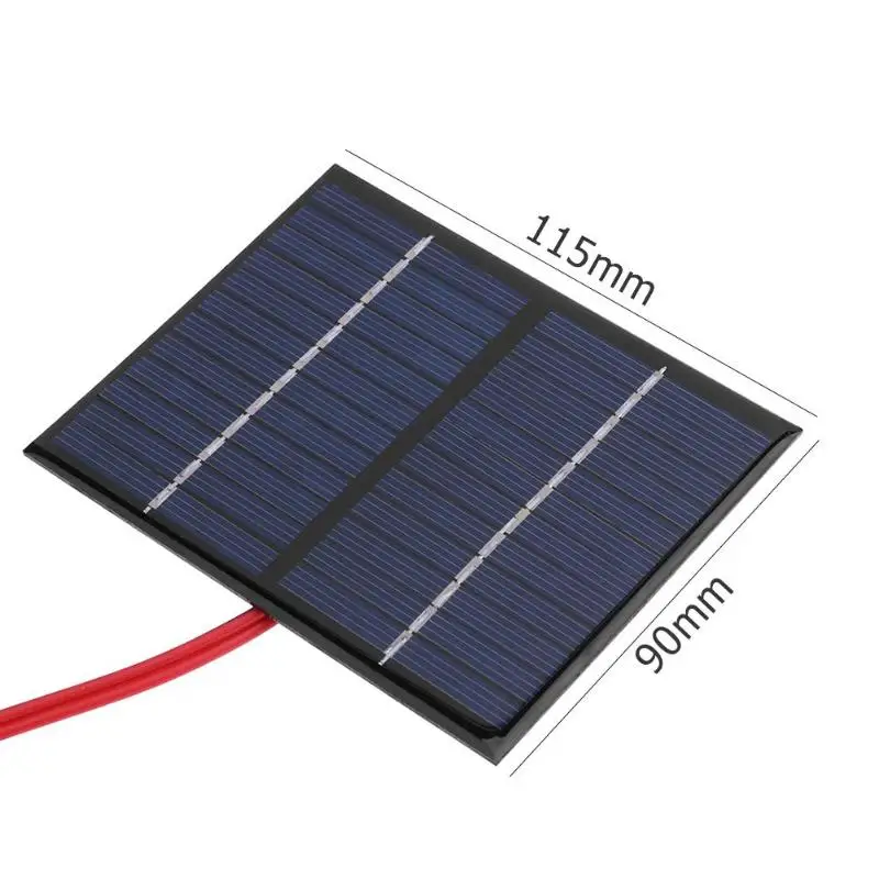 1,5 W 12V солнечная батарея поликристаллического кремния Гибкие DIY Панели солнечные Мощность банка w/зажим