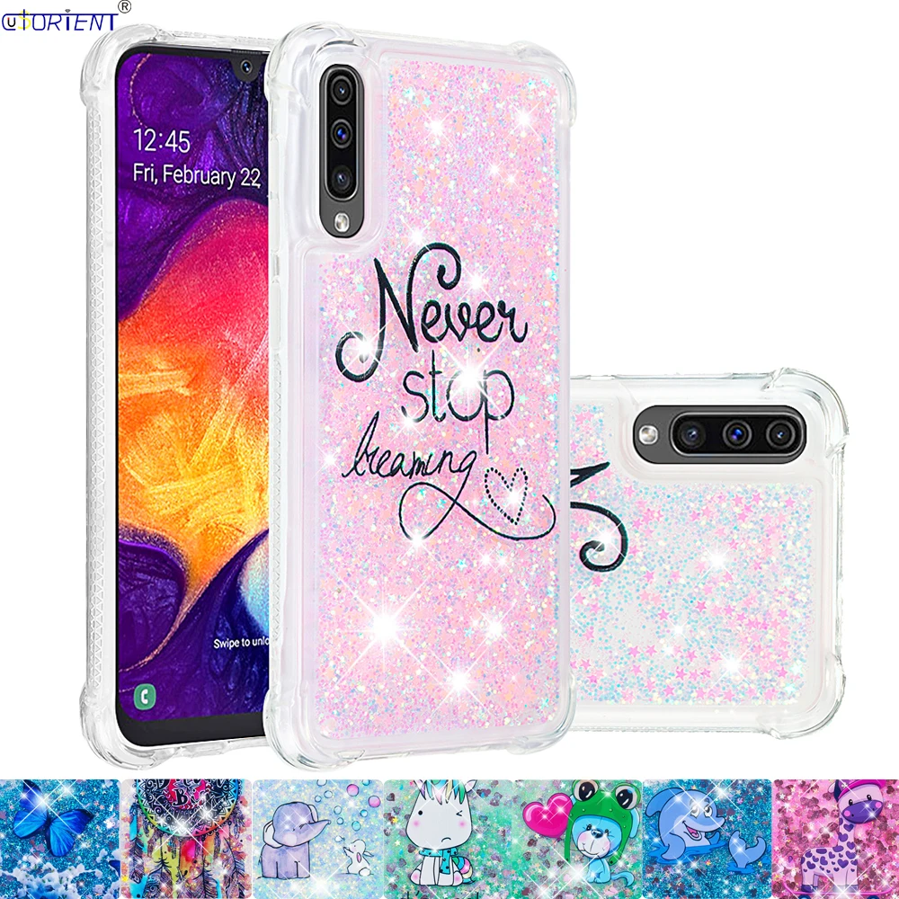 Чехол бампер для Samsung Galaxy A50 A30s милый силиконовый чехол блестящие чехлы с