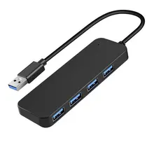 Ультра-тонкий 4-портовый USB3.0 концентратор высокой Скорость индикатор светильник usb-хаб для мульти-устройства компьютера ноутбука Компьютерные аксессуары