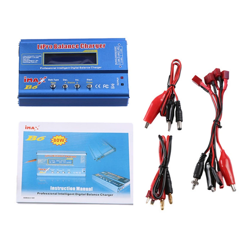 T plug Зарядное устройство Cabzty iMax B6 80 Вт 6A модель Li-Po/Li-Fe/Ni-MH/Li-lon/Ni-Cd/PB Зарядное устройство T вилка/Tamiya/XT60 опционально - Цвет: T plug