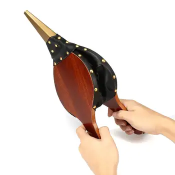 

New 39*17cm Fireplace Wood Bellows Wood Barbecue BBQ Air Blower Bonfire Campfire Brown BBQ Tools For Outdoor Wild Donkey Firing