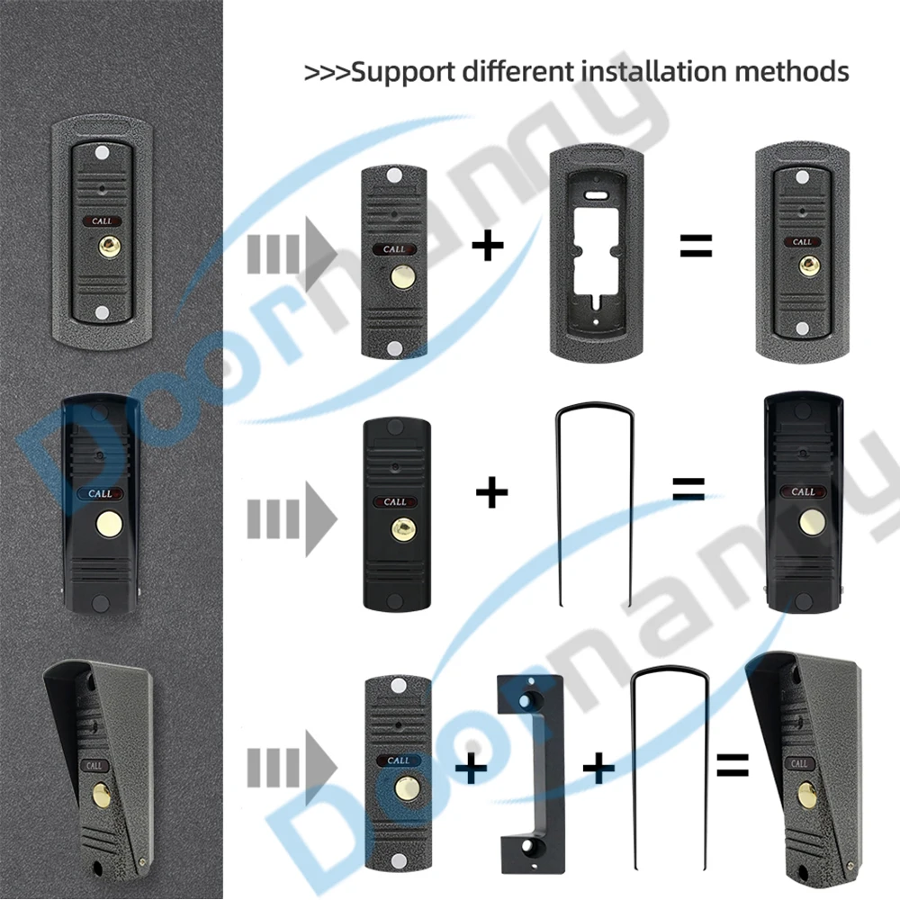 Doornanny WiFi Video Intercom For Apartment Home Tuya Smart Phone Control Video Doorbell Intercom System Two-Way Speaking