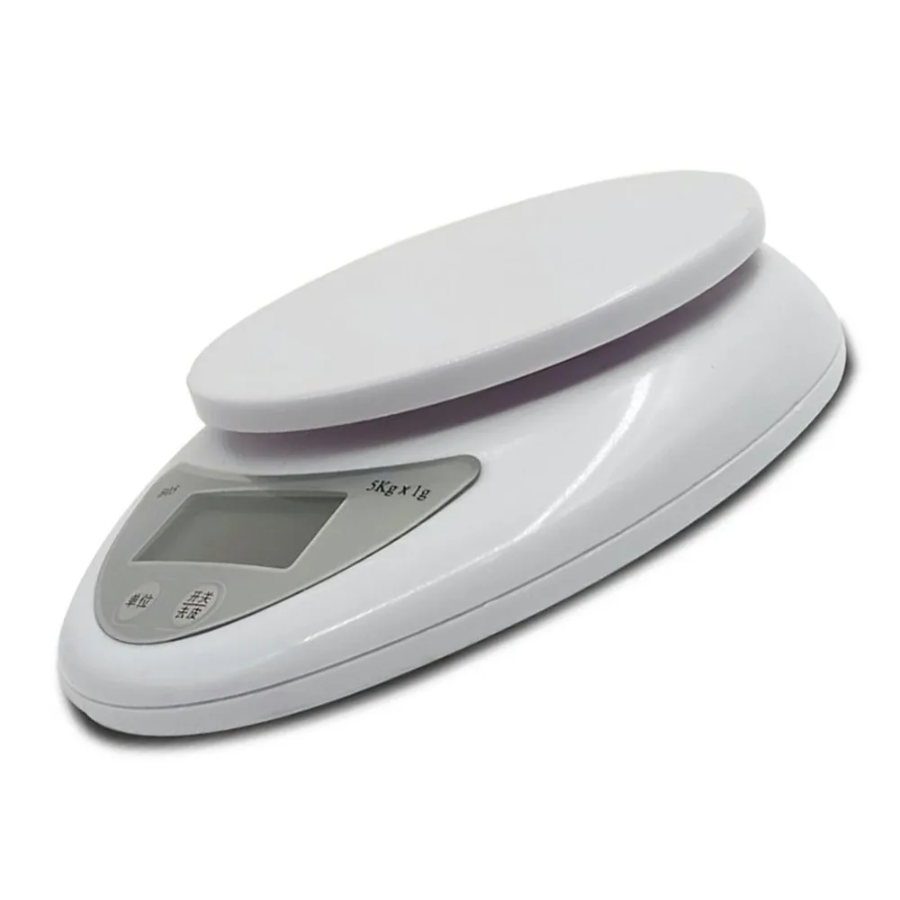 Bo5 Food Food Baking Scales Mini Compact 5Kg/1G Kitchen Electronic Scales Home Glass Kitchen Scale Balck
