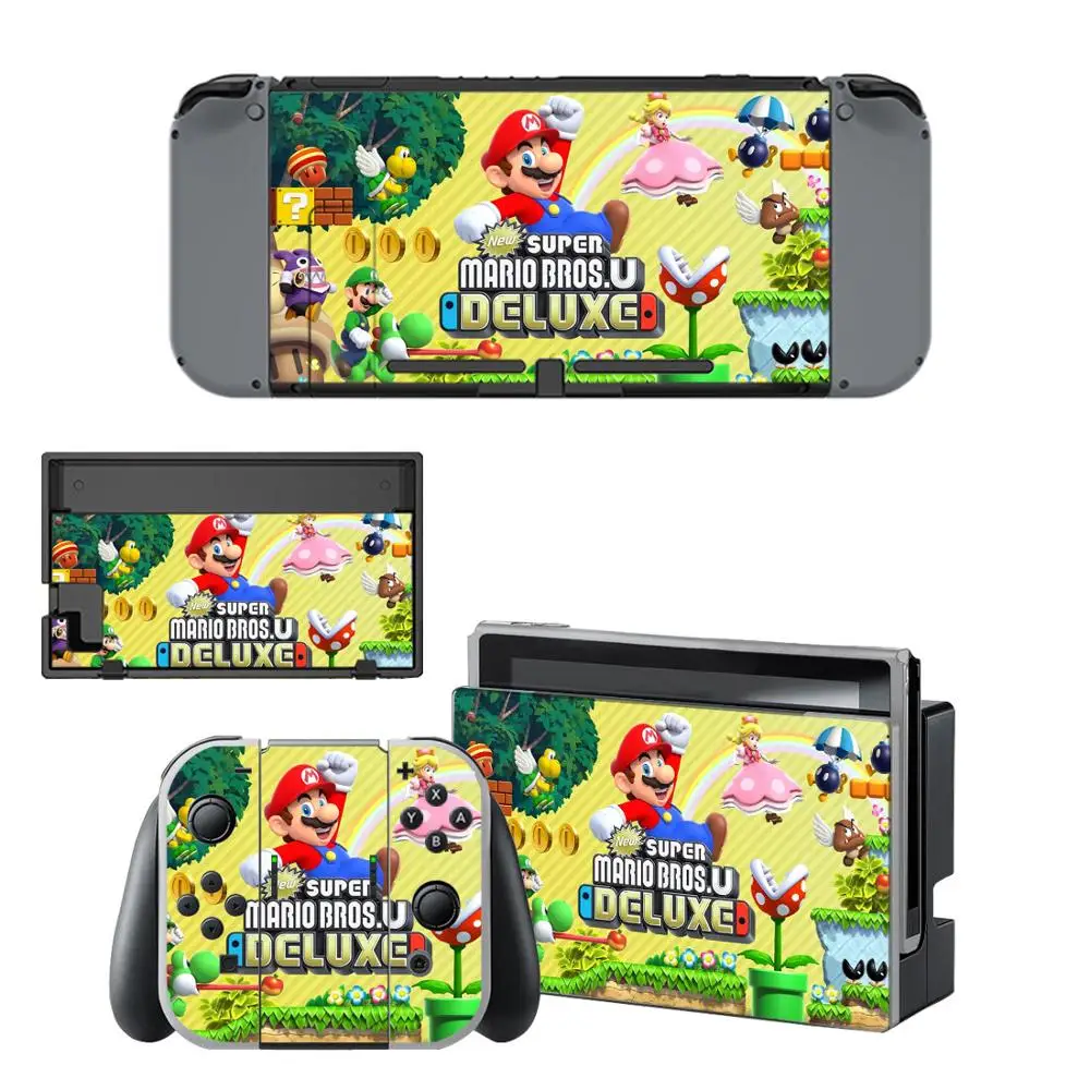 Супер Марио наклейка с защитой экрана для ухода за кожей кожи Nintendo Switch NS консоли