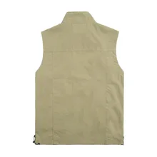 Весенний и осенний жилет мужской повседневный модный Быстросохнущий дышащий жилет со стоячим воротником для рыбалки и фотосессии мужской жилет с принтом