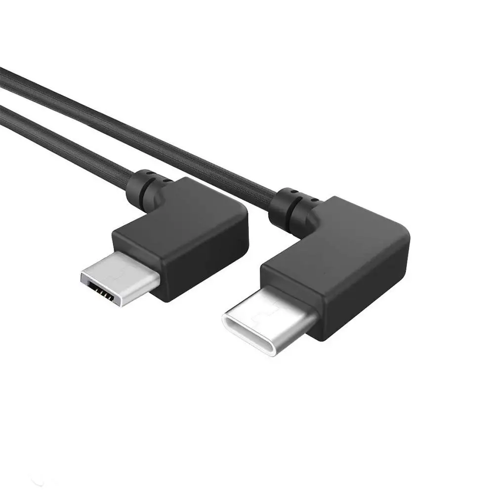 Cable de datos Micro USB a tipo C, Cable de vídeo de 90 grados de 11,8 pulgadas para DJI Mavic 2 Zoom/Mavic 2 Pro/Mavic Air 2/Mavic Air 2