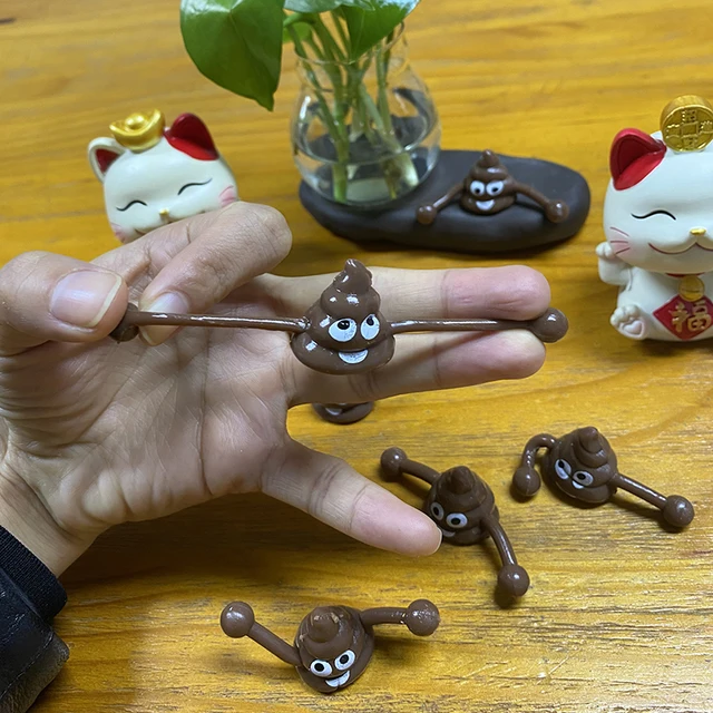 Funny Poop Ejection Toy Slingshot Fake Poop Antistress Gadget Aldult Vent Novelty Children's Adult Toy Children Sticky Stool Toy 3