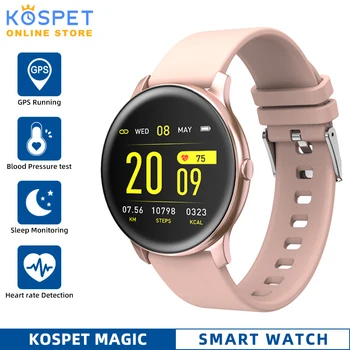 

KOSPET Magic Women Smart watch Men Heart Rate Monitor Blood Oxygen Fitness Tracker KW19 Smartwatch For IOS Android Xiaomi Phone