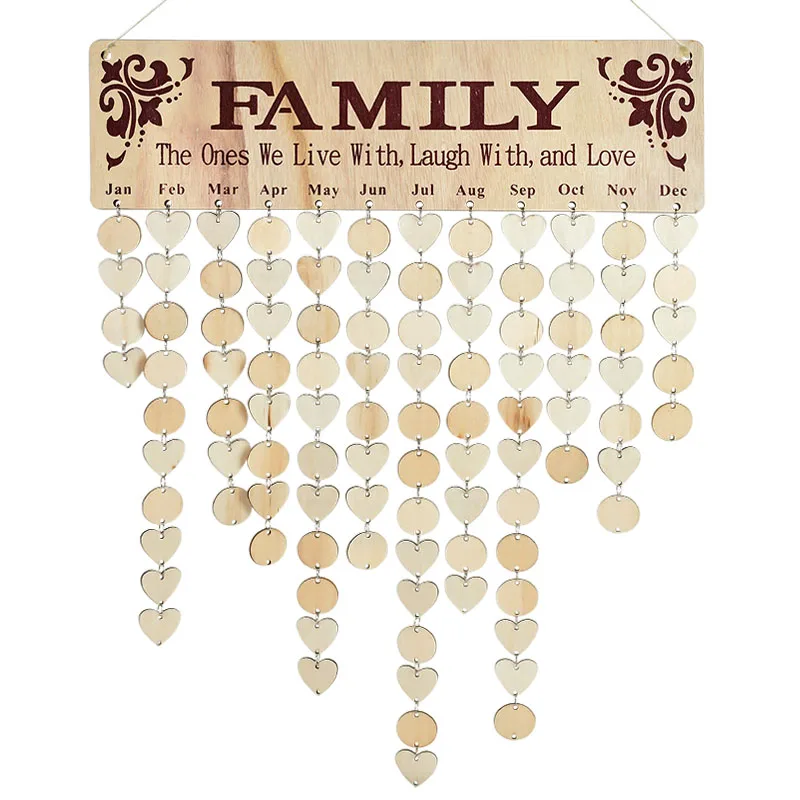 Panneau De Calendrier En Bois Rappel D Anniversaire Famille Et Amis Plaque De Suivi D Anniversaire Calendrier Mural Suspendu Cadeaux De Decoration Pour La Maison Aliexpress