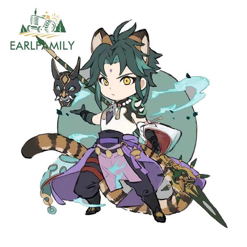 

EARLFAMILY 13cm x 13cm for Genshin Impact Vinyl Car Stickers Personality Occlusion Scratch-Proof Waterproof Decal Decoration