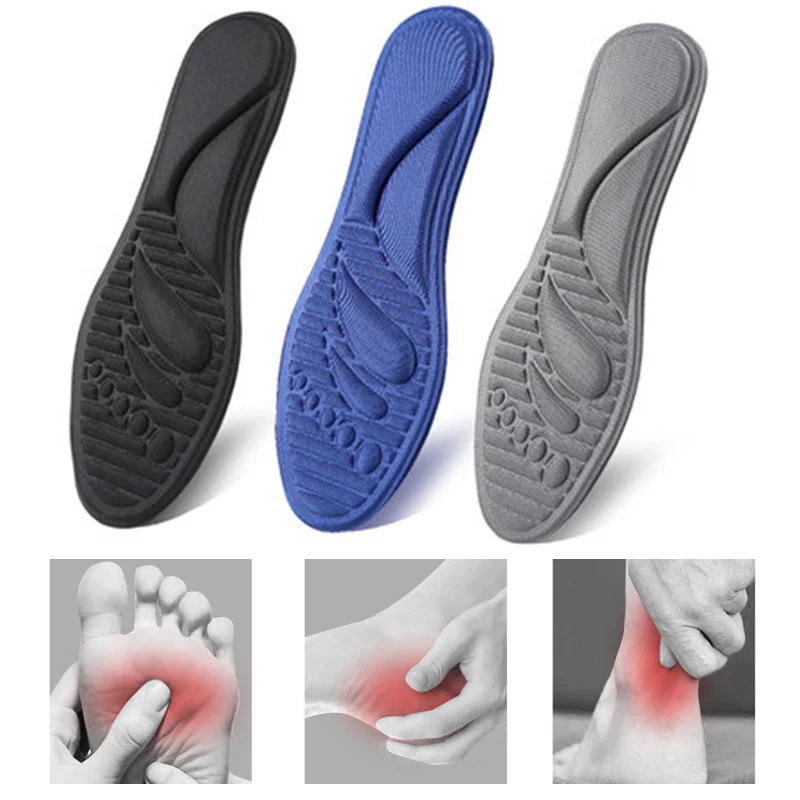 1Pair Memory Foam Insoles For Shoes Sole Mesh Deodorant Breathable